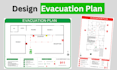 emergency evacuation plan,emergency exit,fire safety plan and escape plan
