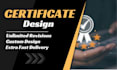 create professional certificate and diploma award