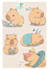 design your personal capybara mascotte in a chibi cartoon style