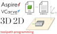 do cnc programming aspire vcarve pro dxf svg gcode cnc cutting