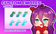 make custom cute chibi twitch emotes