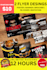 design 2 flyer designs in 12 hours