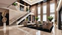 design a luxurious  interior with stylish furniture