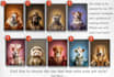amazing royal pet portrait in custom caricature