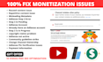 review your youtube channel and solve all monetization issues