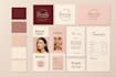 create a minimalist beauty brand identity with logo and branding kit