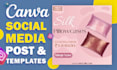 design interactive canva templates and canva social media post