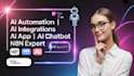 be your ai automation, ai integrations, ai app, ai chatbot, n8n expert