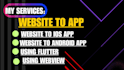 convert your website into android and ios app using flutter