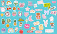 design illustration digital stickers for digital planner journal etsy, goodnotes