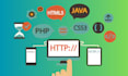 build static websites with HTML, CSS, javascript, and PHP