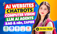 build ai websites, chatbots, computer vision, llm ai agents rag and n8n, zapier