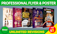 do professional urgent business flyer, poster, postcard or leaflet