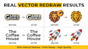redraw logo and convert low quality images to vector files