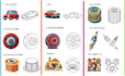 design outlines and color icons