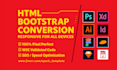convert psd to html, pdf to html, figma to html with bootstrap tailwind css