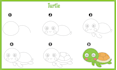 create step by step drawings page