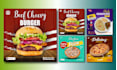 design food menu, banner and poster