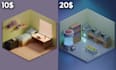 create a 3d stylized isometric scene