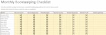 provide a google sheets bookkeeping tracker template