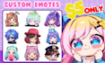 draw cute chibi emotes or badges for twitch streamer, vtuber and discord