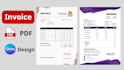 design professional fillable invoice and business documents