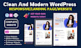 design a clean and modern wordpress website