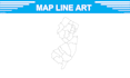 printable vector map outline illustrations in line art style