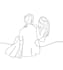 create intimate romantic couple line art potrait to celebrate your love story