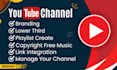 create, setup, and optimize youtube channel with logo, banner, SEO