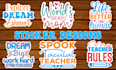 do custom typography sticker designs for you