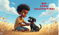 design fantastic children story book illustrations