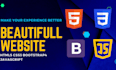 create responsive websites html css javascript react js