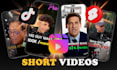 make short video editing, instagram reels, youtube shorts, podcast, tiktok