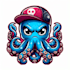 design creative angry octopus kraken mascot logo with express delivery
