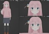 make 3d anime character, models, weapons for game or video clip, anime