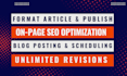 upload, format and publish blog posts on wordpress