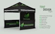 design custom canopy tent backdrop and feather flag
