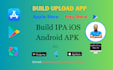 build and upload ios and android apple store and play store