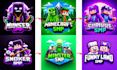create a custom minecraft and roblox server logo