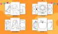 make 30 coloring book pages for children and KDP