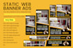 design web banner ads, google banner, podcast