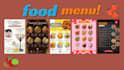 design a modern restaurant menu