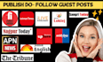 publish your guest post on business standard, business upturn and business world