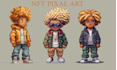 design pixel art characters and nft pixal art