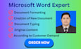 help in microsoft word, proofreading, document editing, document design