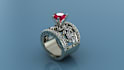 do jewelry cad design for 3d printing and rendering