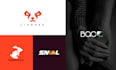 do creative minimalist modern brand logo design