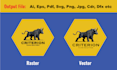 fix blurry logo and convert image to clean vector svg eps