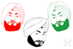 create 2 colors illustration